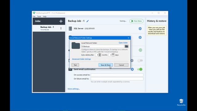 How to backup SQL Server with SQLBackupAndFTP version 11 смотреть онлайн