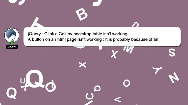 jQuery : Click a Cell by bootstrap table isn't working смотреть онлайн