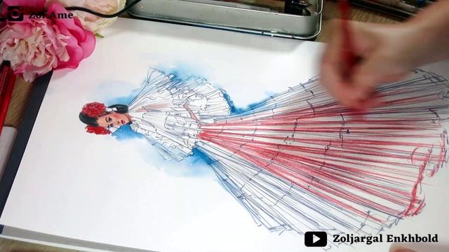 Paris Fashion Week || Fashion Couture Sketching || Giambattista Valli смотреть онлайн