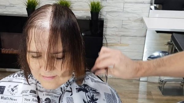 женская стрижка на ооочень тонкие и редкие волосы. интерпретация итальянки #женскаястрижка #тонкие