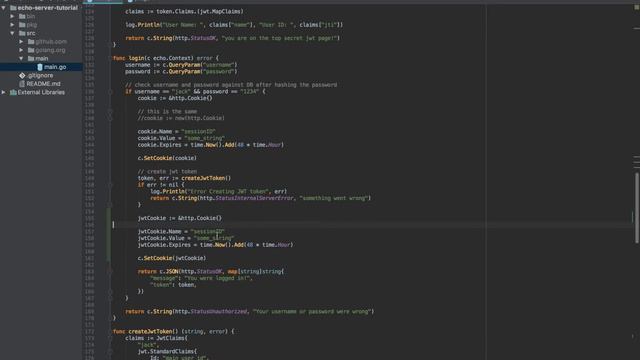 Creating Golang WebServer With Echo - Part 8.1： JWT Token From a Cookie Side Quest смотреть онлайн