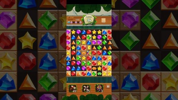 Jewels Jungle 💎 Level 214 ⭐⭐⭐ 2021 - Jewels & Gems Match 3 Puzzle no Booster 👑 Android Gameplay ✅