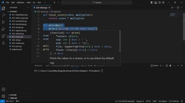 Return Values - Python tutorial
