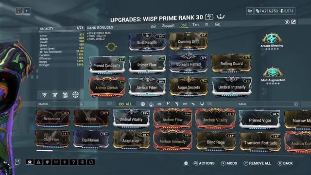 Warframe Wisp prime builds смотреть онлайн