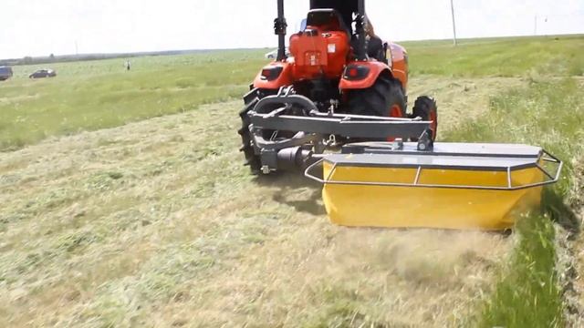 Сенокосилка на минитаркторе KIOTI СК2810 смотреть онлайн