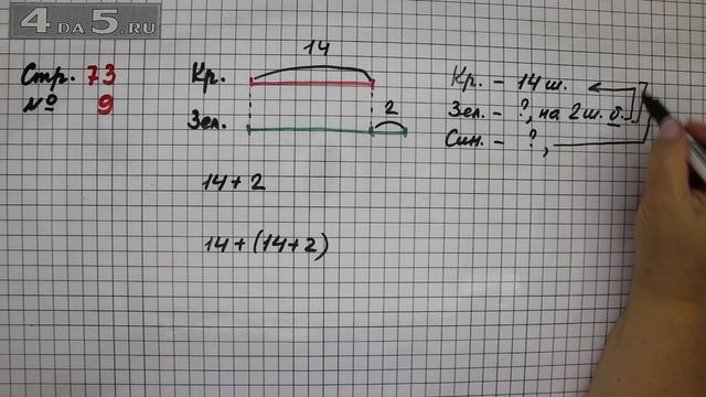 Страница 73 Задание 9 – Математика 2 класс Моро М.И. – Учебник Часть 1 смотреть онлайн