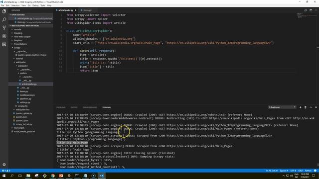 Python Web Scraping Tutorial 14 – Crawling with Scrapy - Intro смотреть онлайн