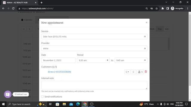 Online Appointment Booking Admin Panel Demo смотреть онлайн