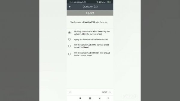 Coursera Excel Skills for Business: Essentials Week 2 Final Quiz Solutions