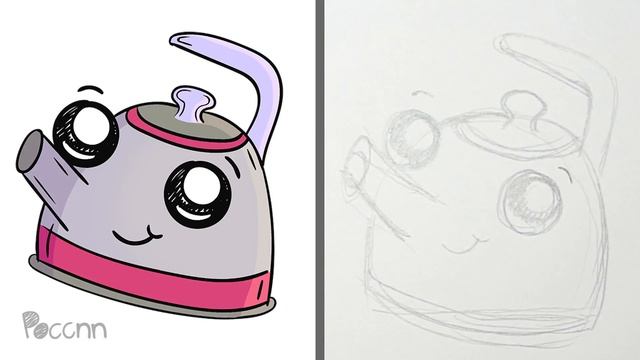Cómo dibujar una tetera kawaii III смотреть онлайн