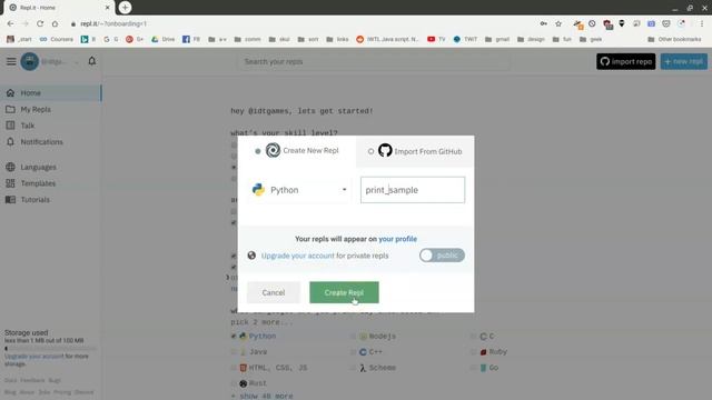 Your first Python script for repl.it ("Hello World!") смотреть онлайн