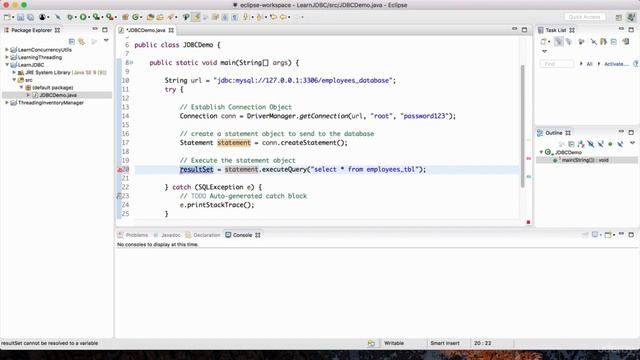 Use JDCB to Send SQL Statements after Connection in Java смотреть онлайн