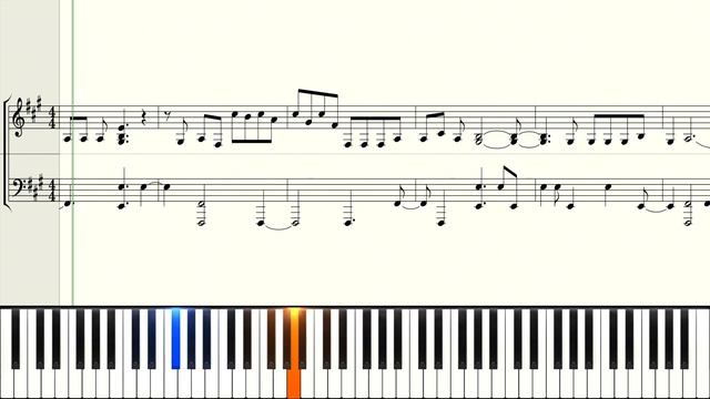 The Sound Of Silence Disturbed: Scrolling piano sheet music смотреть онлайн