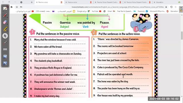 WORKSHEETS PASSIVE UNIT 10 смотреть онлайн