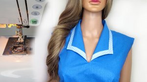 Как вшить воротник в V-образную горловину, чтобы она не растянулась и не оттопыривалась