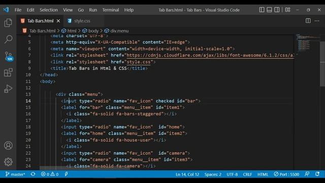 How to Design Tabs bar in Html and CSS (2022) | CSS Tab bars in only Html & CSS | Animated tab bar смотреть онлайн