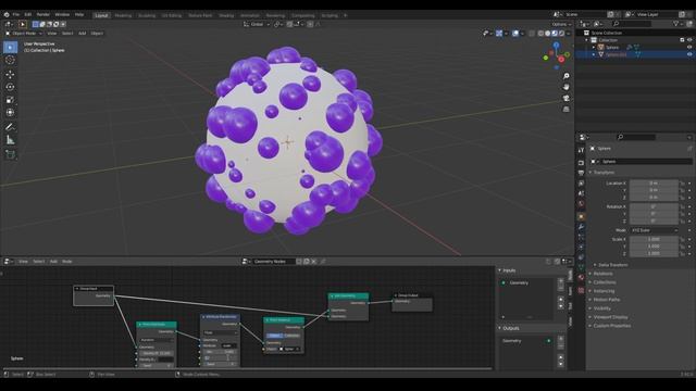 Blender Geometry Node (геометрические ноды) смотреть онлайн