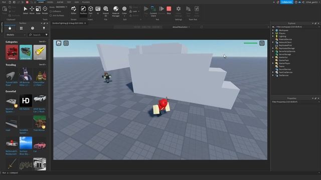 Zombie Game Enemy Test - Roblox Studio смотреть онлайн