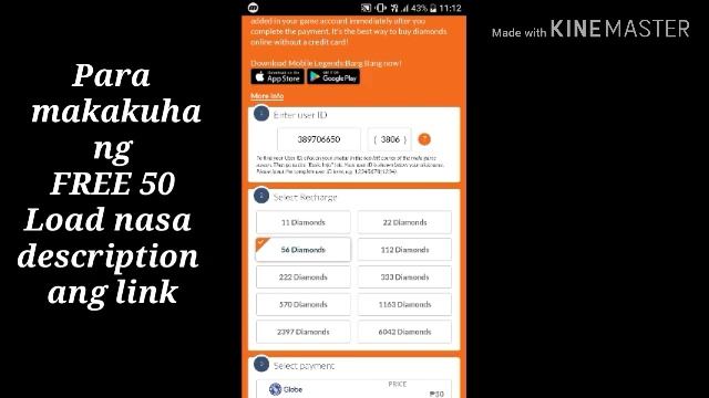 FREE LOAD APP + 50 Php LOAD GIVEAWAY + Proff 56 Diamonds para pang Mobile Legends смотреть онлайн