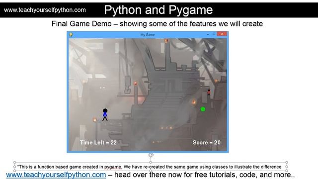 01-Introduction_Function_based Stickman game with Pygame and Python смотреть онлайн