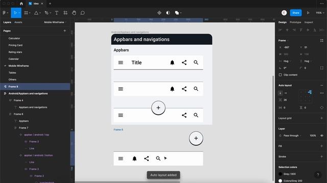 Mobile Wireframe | Android Appbar and System Bar | Figma Master Class смотреть онлайн