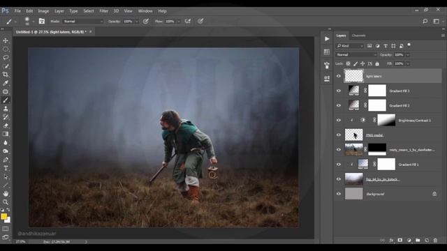 Photoshop Manipulation Tutorial 2020 - Adding Light Effects in Photoshop CS 5 смотреть онлайн