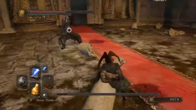 EP7 Dark Souls 2 NG+ Cathedral of Blue Old Dragonslayer boss Blue Sentinal covenant смотреть онлайн