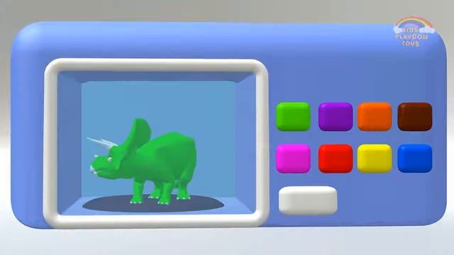 Узнайте цветов с цветами динозавров для детей | Микроволновая печь цвета видео для обучения детей смотреть онлайн