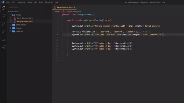 Java Fundamentals - Working with arrays смотреть онлайн