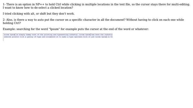Notapad++ column editing: how to deselect a clicked location? смотреть онлайн