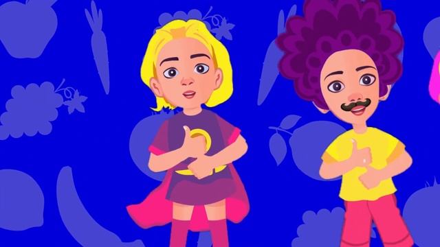 Ням Ням Фрукты и Овощи Детские Песни | Yummy fruits and Vegetables | Kuku and Cucudu на русском смотреть онлайн