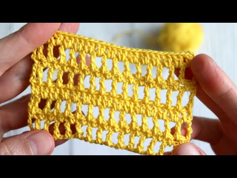 Простой узор крючком смотреть онлайн