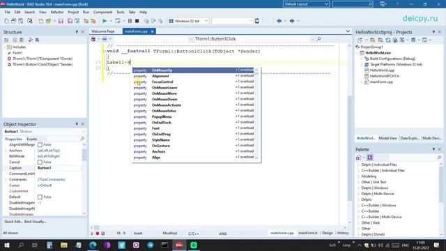 Hello, The World In C++. Embarcadero.