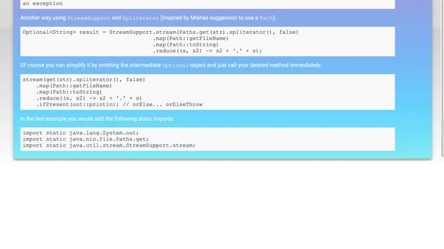 Java 8 Streams for String manipulation смотреть онлайн