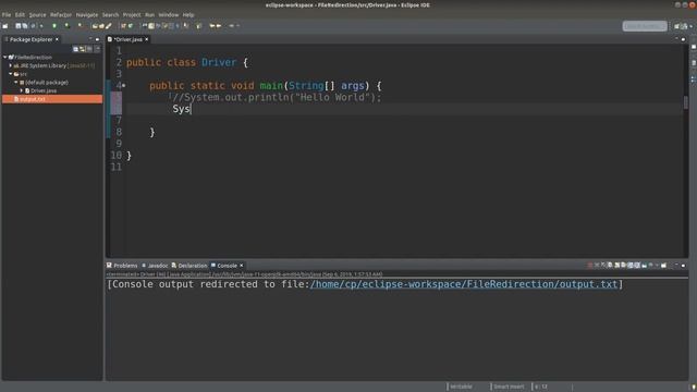 File redirection on Eclipse IDE - Basic Java Fast (39) смотреть онлайн