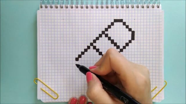 Как нарисовать по клеточкам КАРАНДАШ. HOW TO DRAW A PENCIL #pixelart #87 如何画铅笔 смотреть онлайн