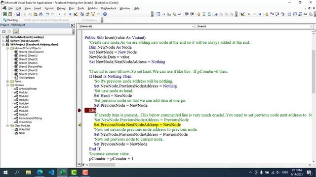 Doubly Linked List VBA смотреть онлайн