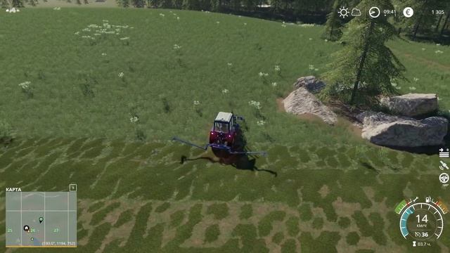 ФС 19 ? FS 19 прохождение ч4 ? Ничейная земля ? Начинаем заготовку травы под силос смотреть онлайн