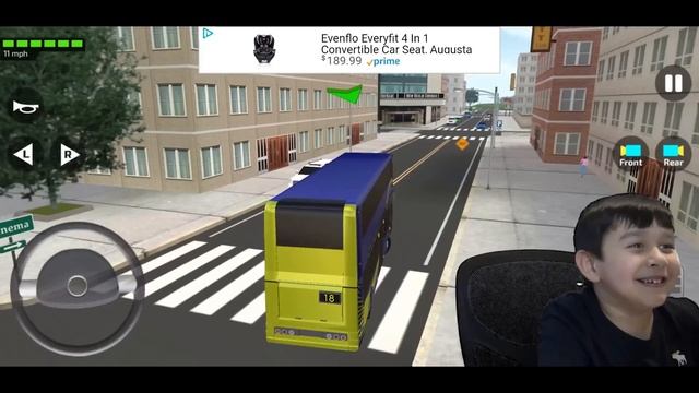 Johny Shows High School Bus Simulator Game With MTA Bus Yellow School Buses смотреть онлайн