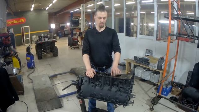 MERCEDES W124 TURBODIESEL восстановление часть 1 сборка Om605