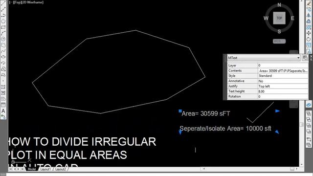 How to Divide Irregular Plot in Equal Areas by CAD смотреть онлайн