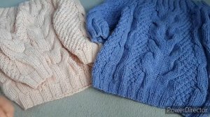 КРАСИВЫЙ ДЖЕМПЕР  С КОСАМИ И ЖГУТОМ ИЗ ТОЛСТОЙ ПРЯЖИ