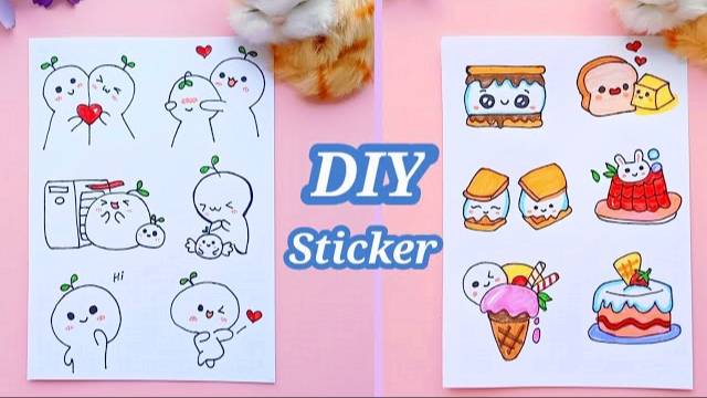How To Make Your Own Stickers/ DIY Paper Sticker /Stickers /DIY Stickers /HOME MADE STICKER/ #shorts