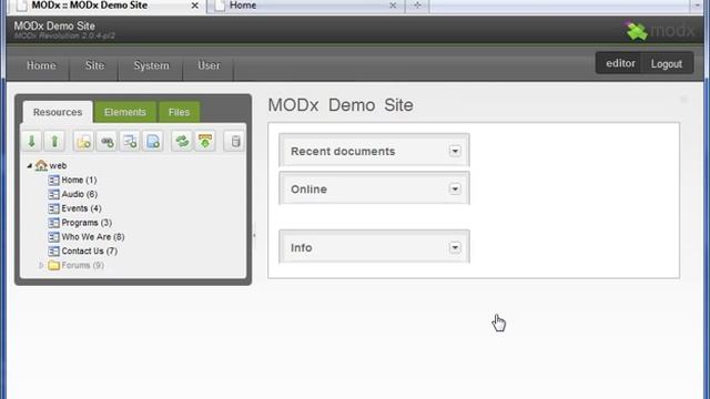 Manager Overview, MODx Revolution Content Management System Training Part 1 смотреть онлайн