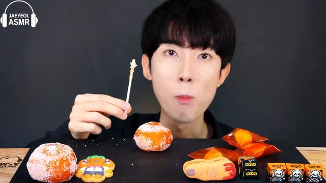 ASMR ICE CREAM ORANGE PARTY 다양한 주황 아이스크림 홍시 마카롱 먹방 DESSERTS MAKARON COOKIE MUKBANG EATING SOUNDS 咀嚼 смотреть онлайн