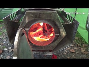 Печь Согра-3 в активном режиме. В Мобиба РБ-200/К5