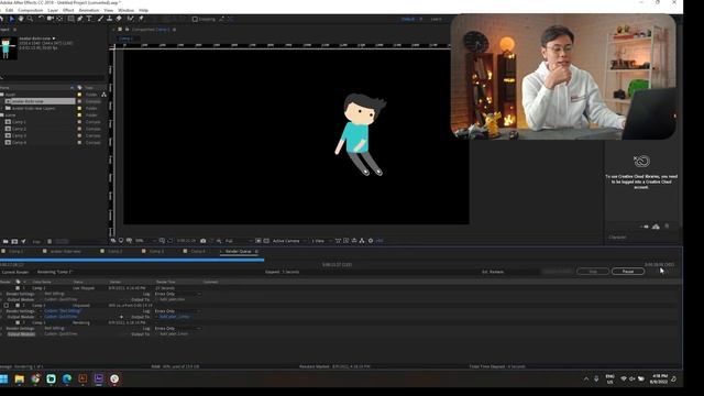 Cara render di Adobe After Effect смотреть онлайн