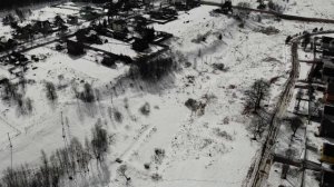 Полёт над  селом Рязанцы, Щёлковский район Московская область, Март 2021 года.