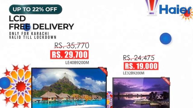 Haier Inverter|Haier Refrigerator |Haier Washing Machine |Haier Led Tv| Haier Microwave At Ramadan