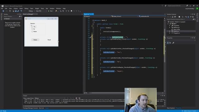 Switch Statement with Radio Buttons in a Groupbox for Beginners смотреть онлайн